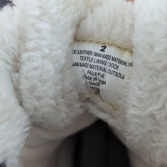 All In Motion Skylar Lace-Up Thermolite Faux Fur Winter Boots Blush Girls Size 2 - Picture 5 of 6